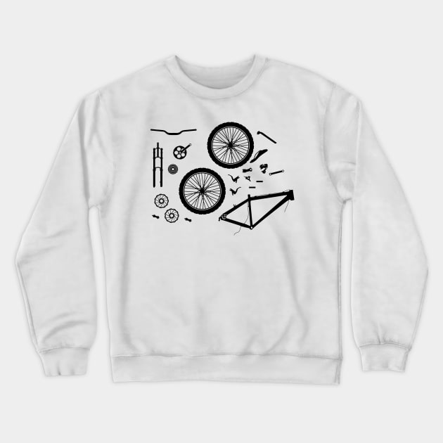 Bike Parts Crewneck Sweatshirt by aidsch